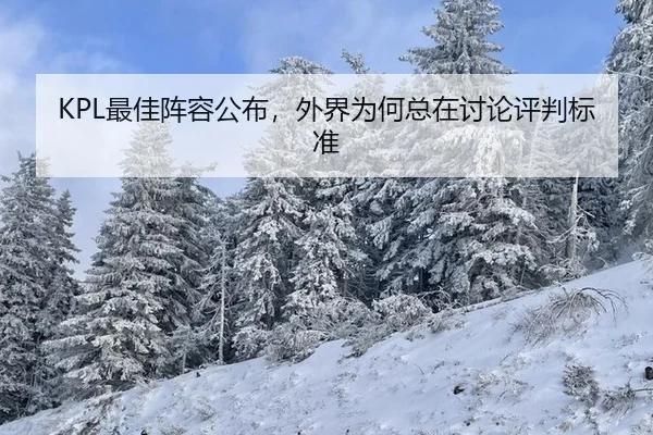 KPL最佳阵容公布，外界为何总在讨论评判标准